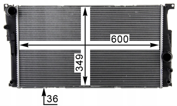 Радіатор, система охолодження двигуна mahle cr 1725 000p Оригінал