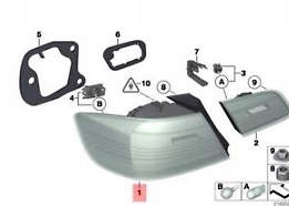 фото №10, Bmw 3 e92 lci задняя правая лампа задняя usa 63217251960 7251960