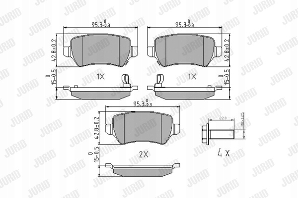 фото №1, Гальмівні колодки гальмівний/задній/ opel astra 02-