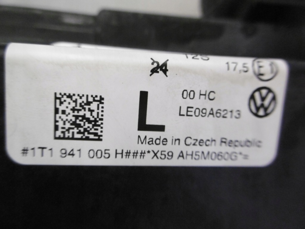 Vw touran 1t1 10/15r lift - лампа передня ліва Оригінал