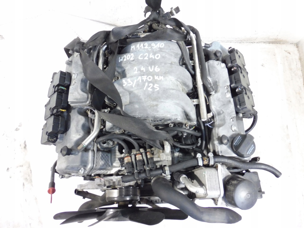 фото №10, Двигун блок двигуна m 112.910 mercedes c klasa w202 c240 2.4 v6 1997-2000