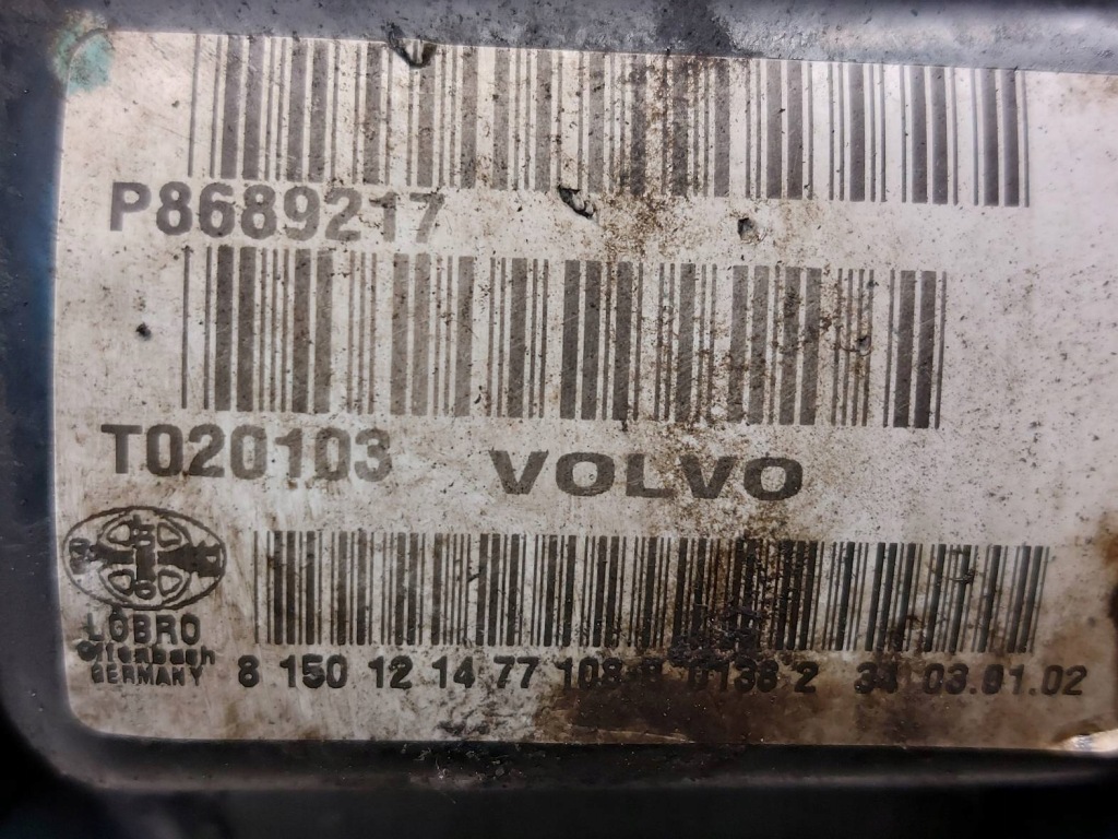 фото №2, Приводной вал правый перед volvo s60 i 2.4 автоматическая коробка передач p8689217