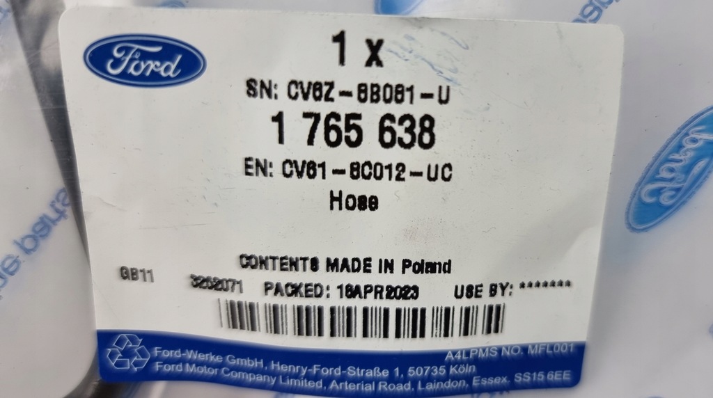 фото №14, Шланг ukł охлаждение 1.0 ecoboost c-max focus 3_ 1829702 _ cv61-8k012-za