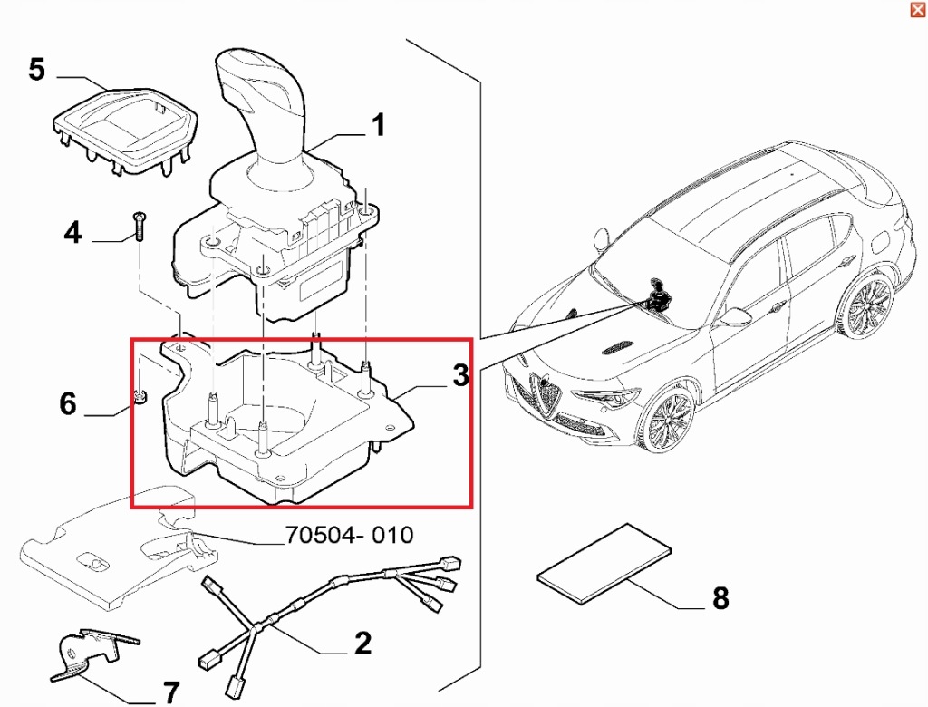 фото №1, Кронштейн рычаг переключения передач alfa romeo giulia stelvio 2020-