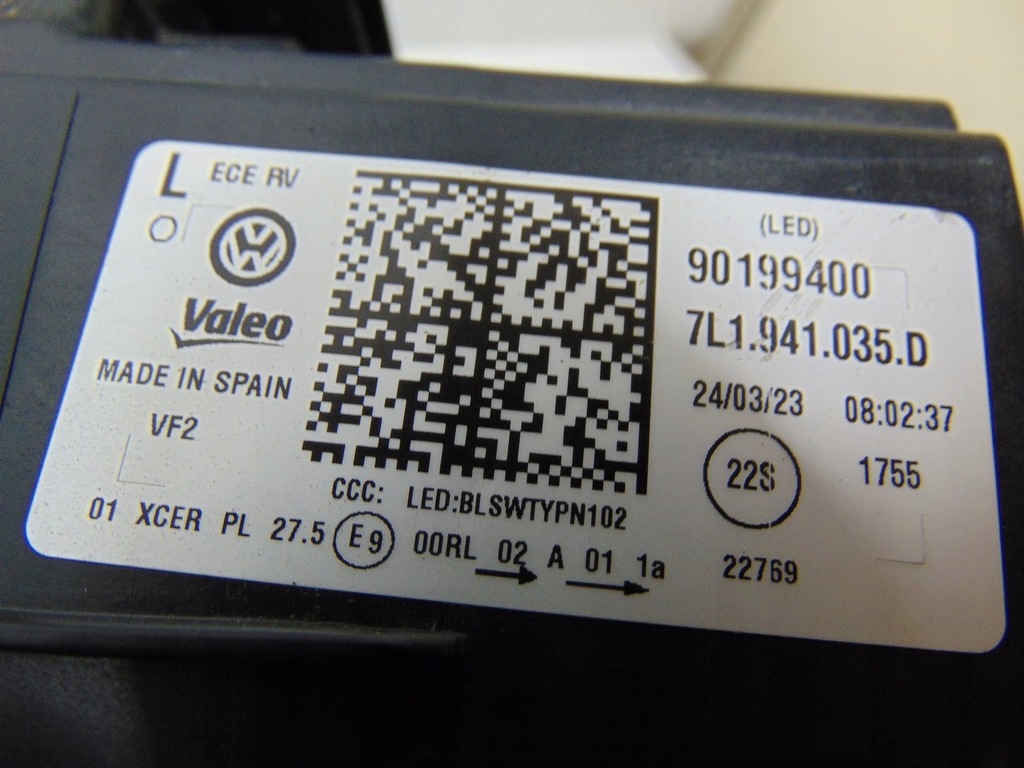 фото №16, Лампа левая перед vw transporter t6 lift europa 7l1941035d