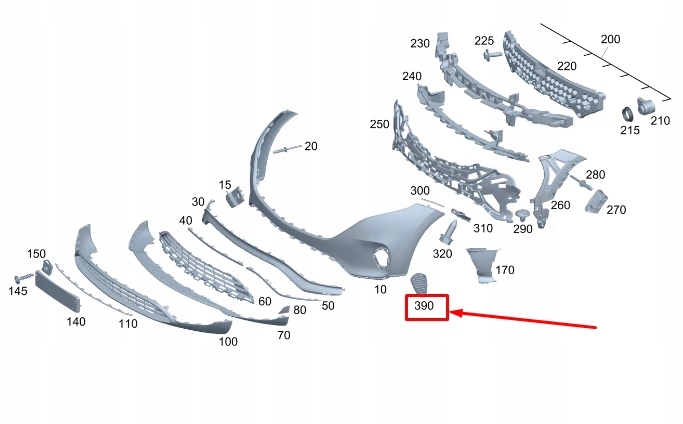 фото №8, Mercedes-benz eqc нижняя защита бампера передняя левая a2938851300 oem