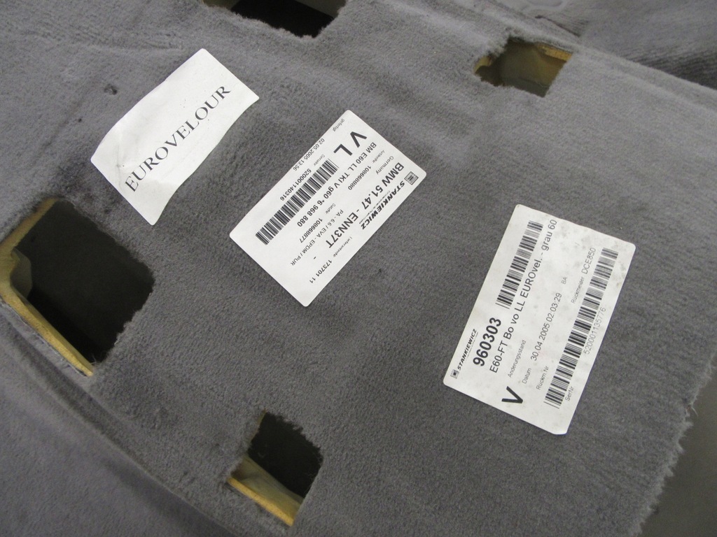 фото №15, Обшивка обивка коврик пол bmw 5 e60 e61 europa серая