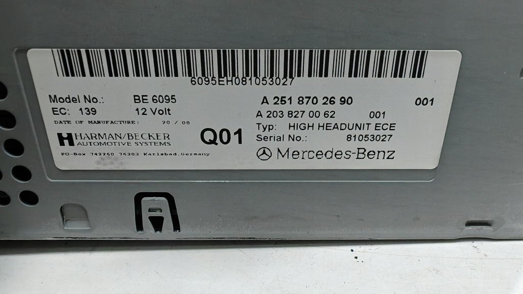 фото №2, Радио навигация comand mercedes r klasa w251 harman ntg2 a2518702690