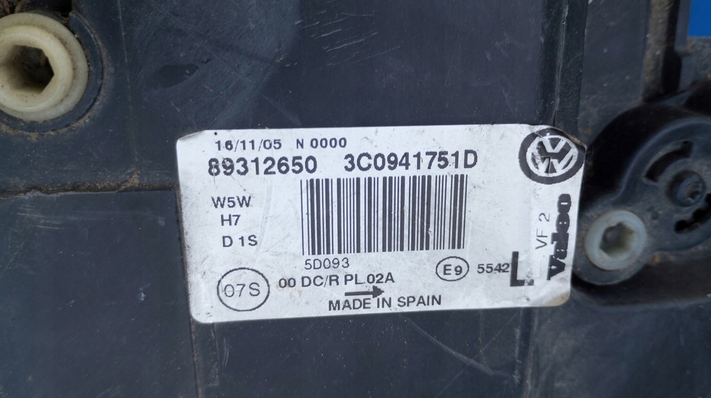 фото №14, Корпус лінза лампа лівий перед ксенон eu 3c0941751d vw passat b6 поворотний