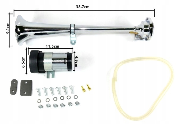 фото №9, Гучний клаксон з kompresorem jak tir сигнал сирена хром