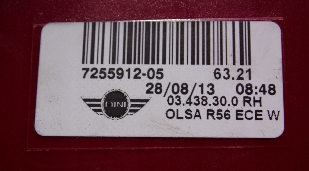 Mini cooper r56 рестайлинг  фара правый  задний  led 7255912 в Украине