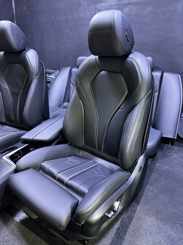 фото №7, Bmw g30 lci m-pakiet сиденья середина заднее сиденье салон кожа lcfk dakota czarna