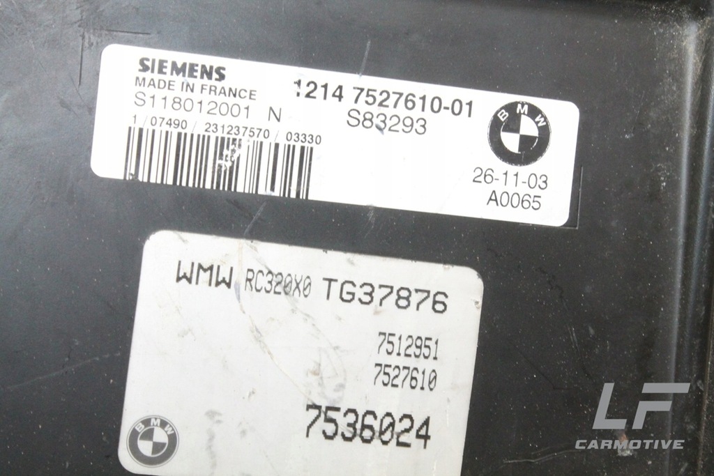 фото №1, Бортовий комп'ютер двигуна mini cooper r50, r53 7527610 2002