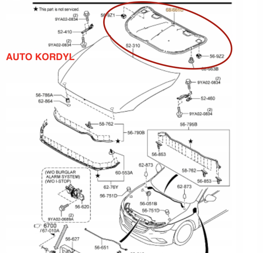 фото №1, Ізолятор шумоізоляція капот mazda 6 gj 2012-