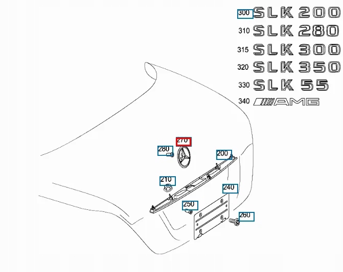 фото №9, Mercedes benz slk r171 эмблема na задняя крышка багажника a1717580058
