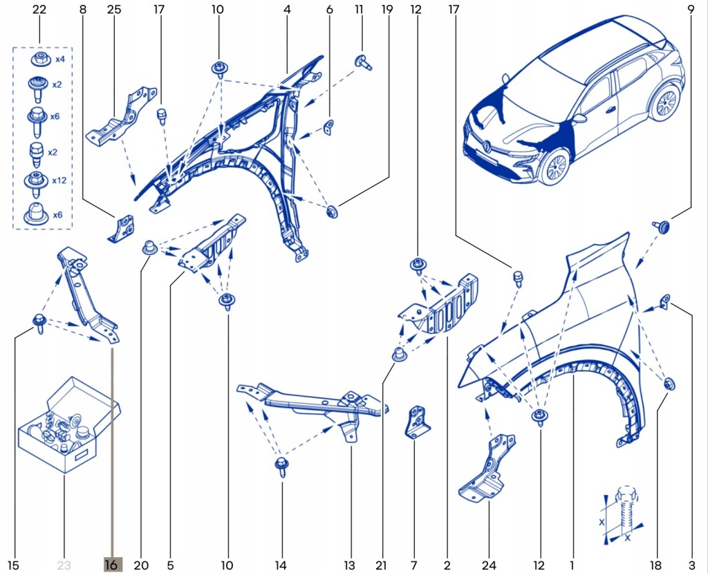 Кронштейн фари r megane v e-tech праві Доставка