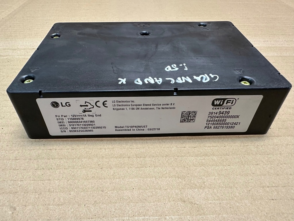 фото №1, Модуль блок управления wifi wi-fi opel crossland grandland x combo 39149439