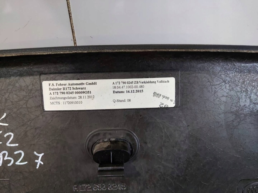 фото №9, Потолок czarna mercedes slk r172 w172 a1727900245