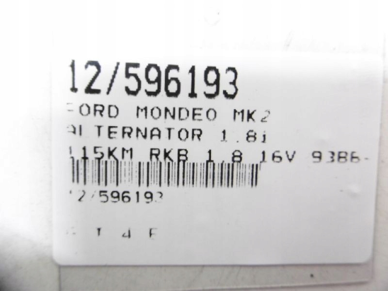Ford mondeo mk2 генератор 1,8 16v 93bb-10300-ag 0123212001 bosch Зі Шроту