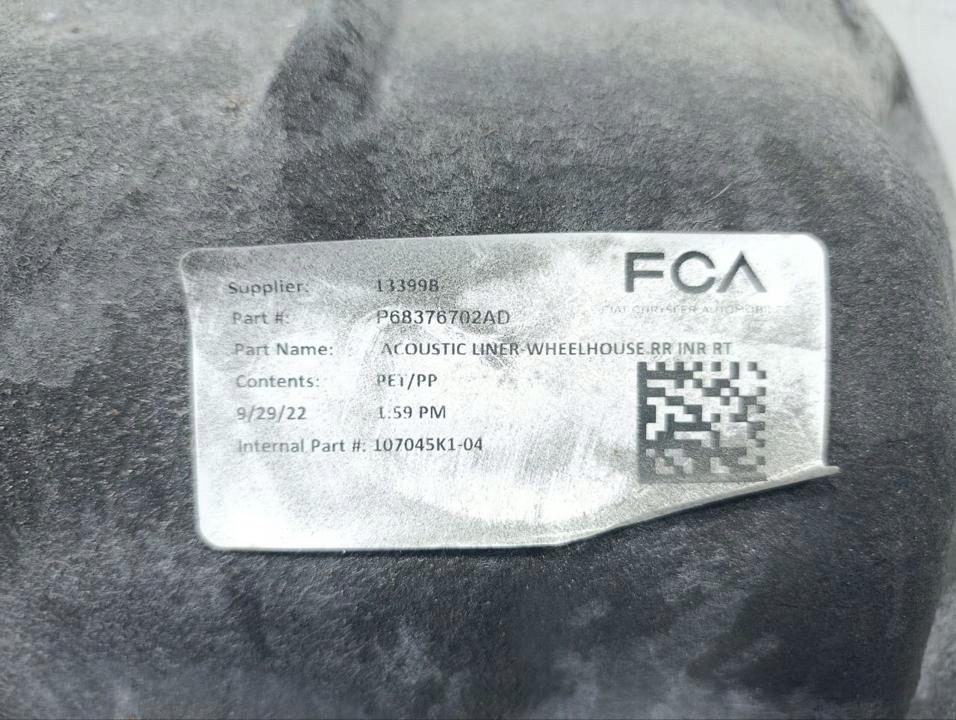 фото №6, Подкрылок jeep grand cherokee v 2022 с задний po правой 68376702ad