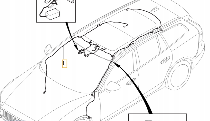 фото №1, Volvo v60 ii жгут крыша потолочный bowers wilkin