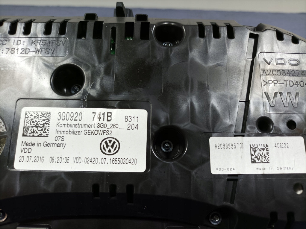 фото №5, Vw passat b8 2.0 tdi счетчик приборы eu 3g0920741b