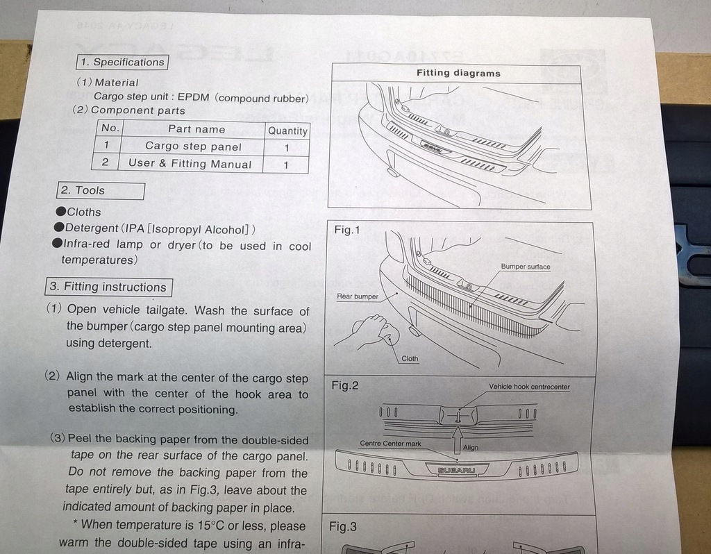 фото №12, Subaru legacy молдинг захисна поріг бампера задня оригінальний номер e7710ag011