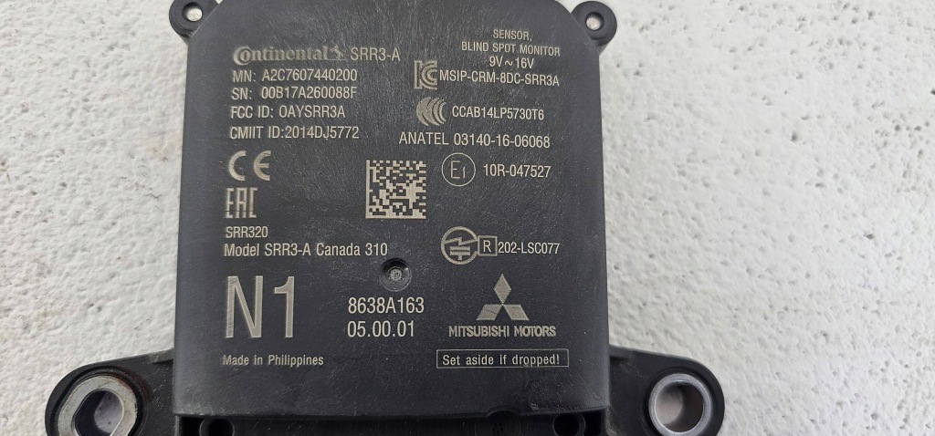 Радар датчик мертвого pola правий задні mitsubishi eclipse cross 2019 Зі Шроту