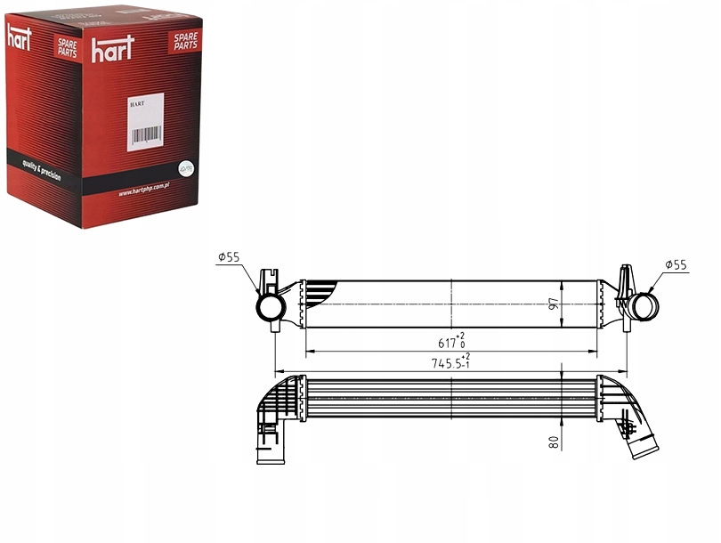Купити Інтеркулер радіатор повітря audi a1 2.0tdi 10- hart