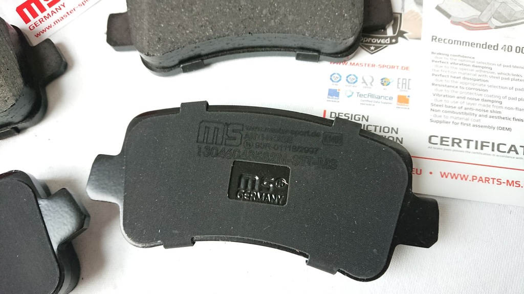 фото №4, Ms тормозные колодки тормозные задняя renault master iii 2.3 dci 2010- привод перед