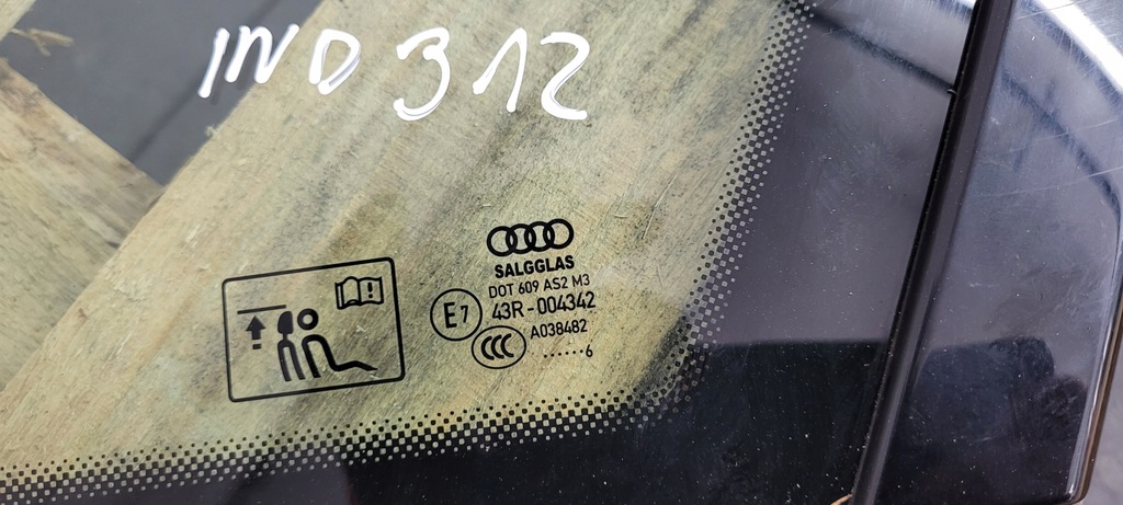 фото №8, S6 c7 lift a6 стекло кузовная правая правый задняя sedan 16r czarna