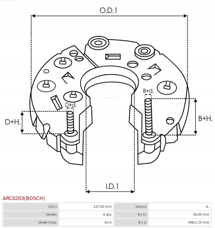 фото №9, As-pl arc0203 bosch выпрямитель, генератор