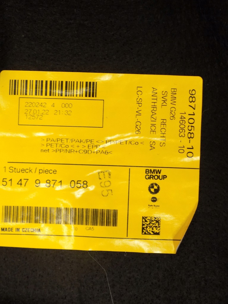 фото №7, Bmw 4 g26 оббивка багажника обшивка лівий 9871057