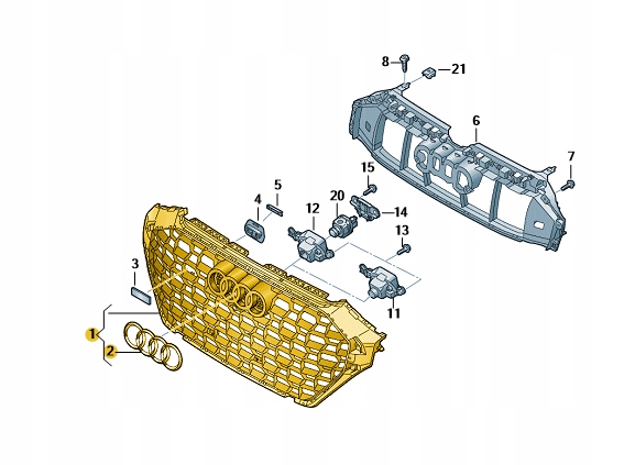 фото №1, Решётка радиатора радиатора решётка радиатора перед audi rsq3 aso