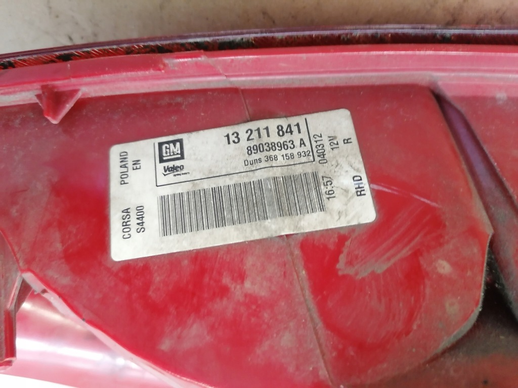 фото №9, Лампа правая задняя opel corsa d 3d 06-11 uk