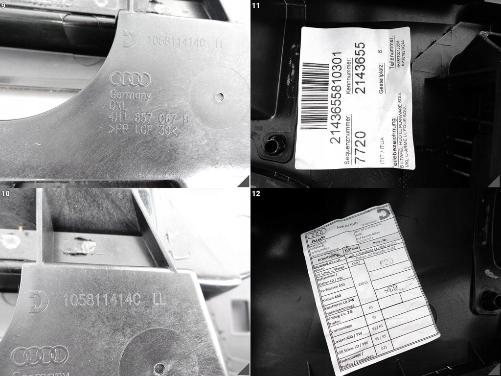 фото №10, Audi a8 s8 4h0 4h1 d4 13-17 lift приборная панель приборная консоль проекционный дисплей 38m