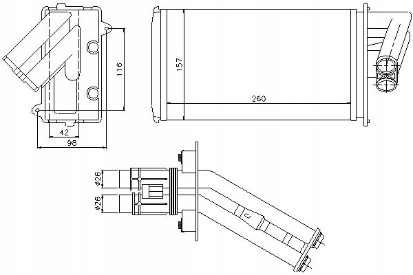 фото №2, Отопитель 260x156x40 renault espace iv laguna