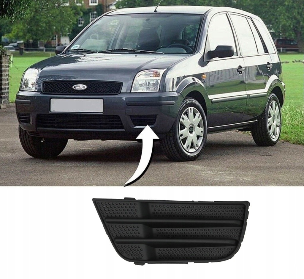 фото №2, Решётка радиатора w бампере ford fusion 02-05 передняя левая