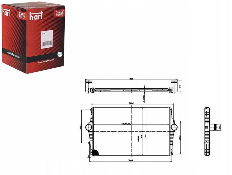 фото №1, Інтеркулер радіатор повітря volvo s80 2.4d 98- hart