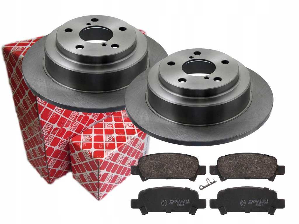 фото №1, Тормозные диски + тормозные колодки febi задняя subaru impreza gc gf fore