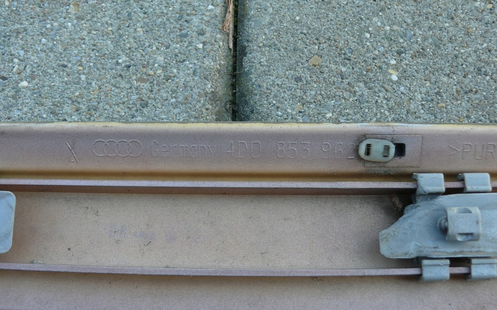 фото №10, Молдинг средняя дверь правый задняя audi a8 d2 94-01 ly7m 4d0853962