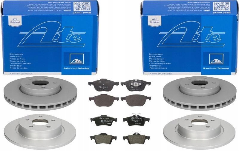 фото №1, Ate тормозные диски + тормозные колодки перед + задняя ford focus 2 278mm