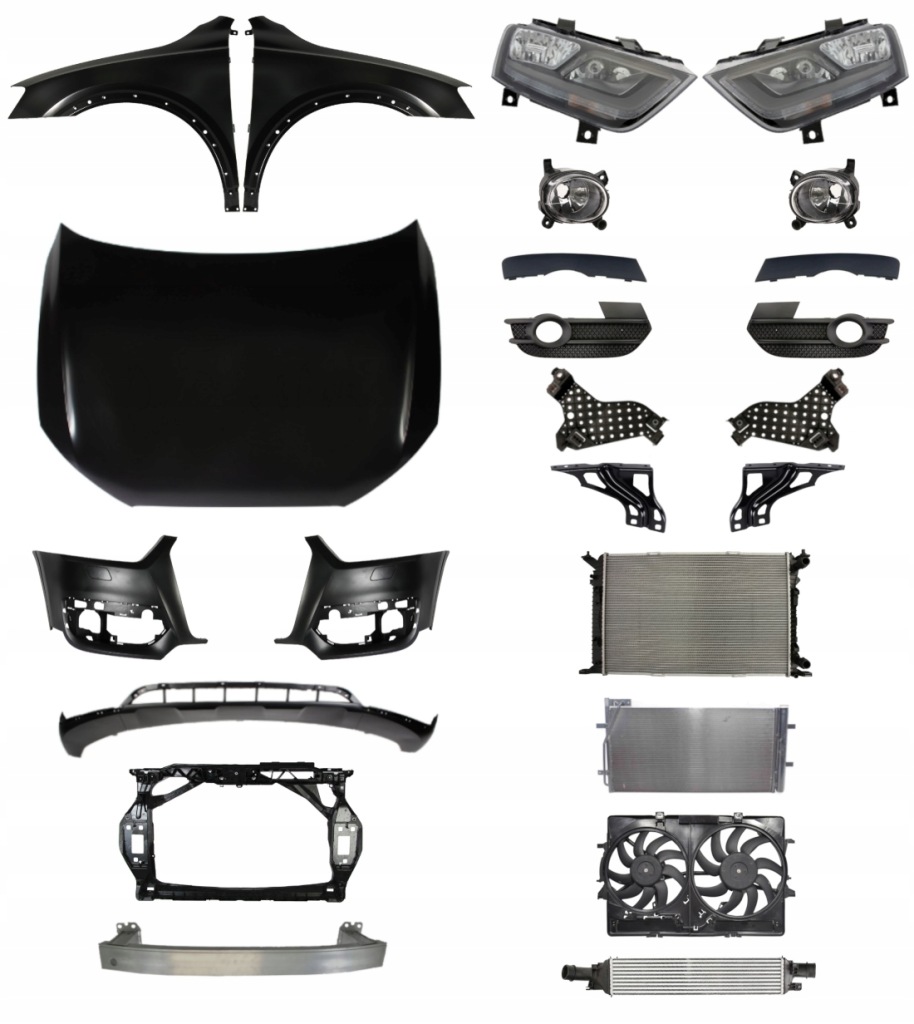 фото №1, Audi q3 8u 11-15 бампер pas капот решётка радиатора