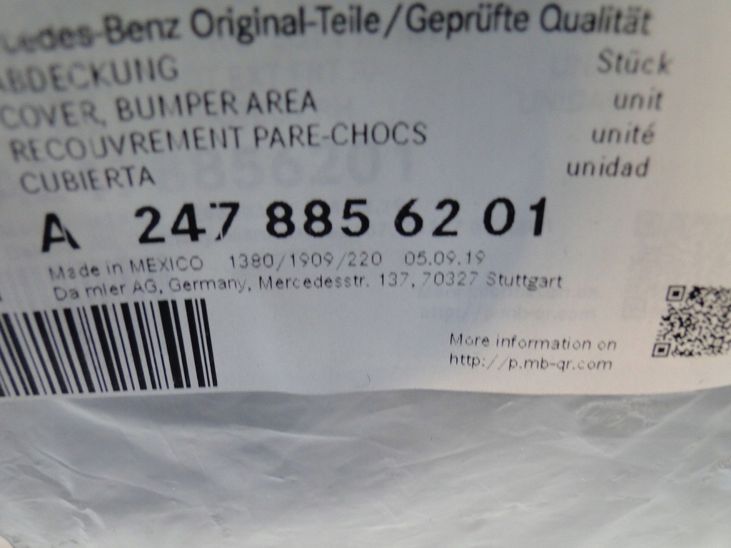 фото №9, Mercedes glb x247 247 решітка права na протитуманна фара w бампер передній