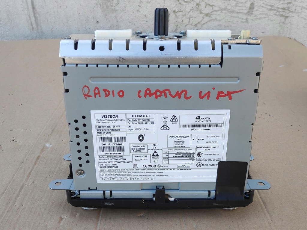 фото №2, Радіо оригінальні заводський радіопрогравач renault captur i 281156585r