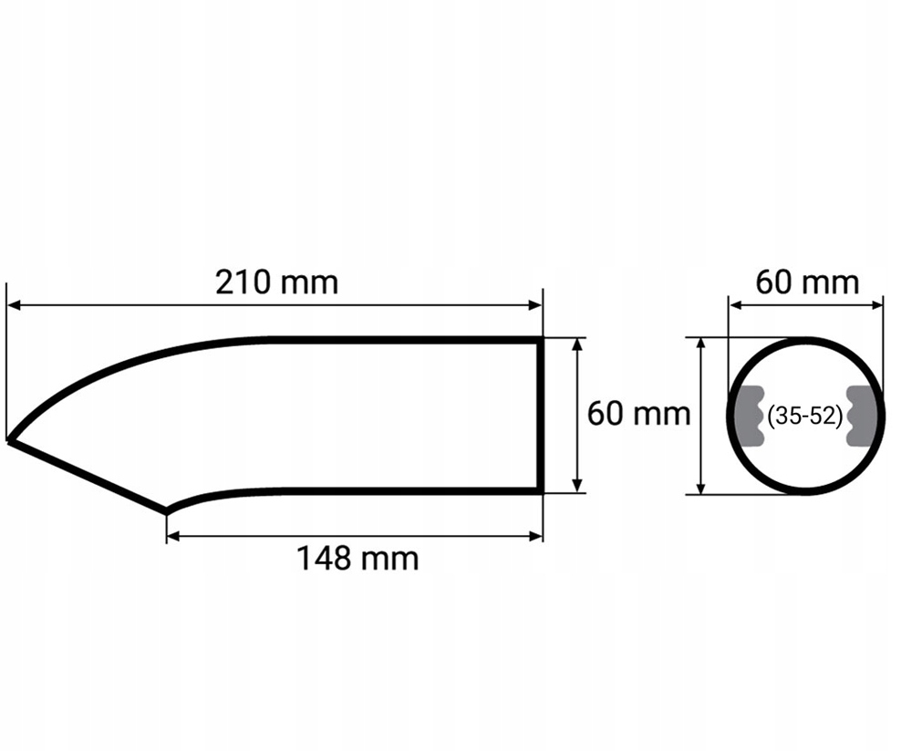 фото №7, Наконечник выхлоп глушителя накладка двойной czarna сталь нержавеющая mt 017b