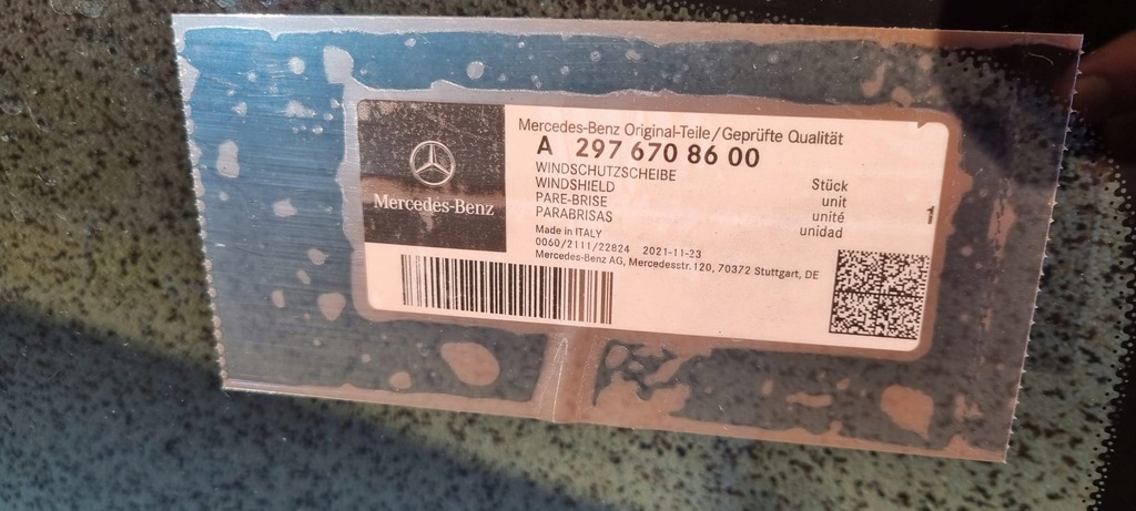 фото №5, Стекло перед mercedes eqs nowa оригинальная green