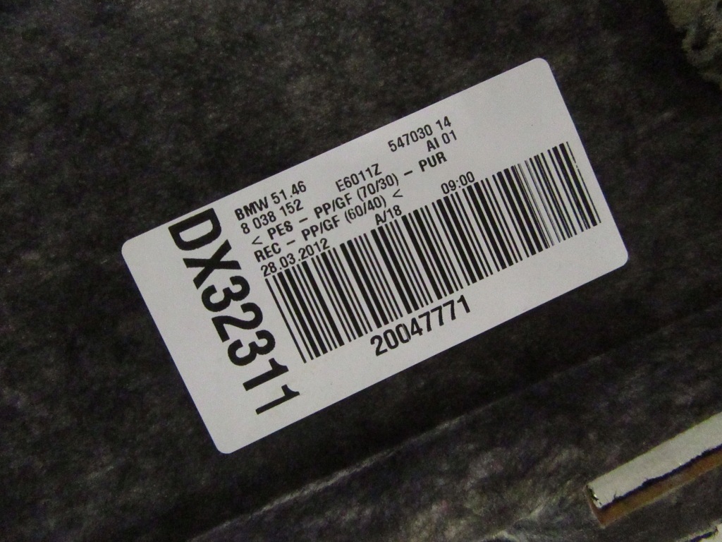 Полиця задній багажника bmw seria 5 f10 седан m набір individual алькантара Доставка