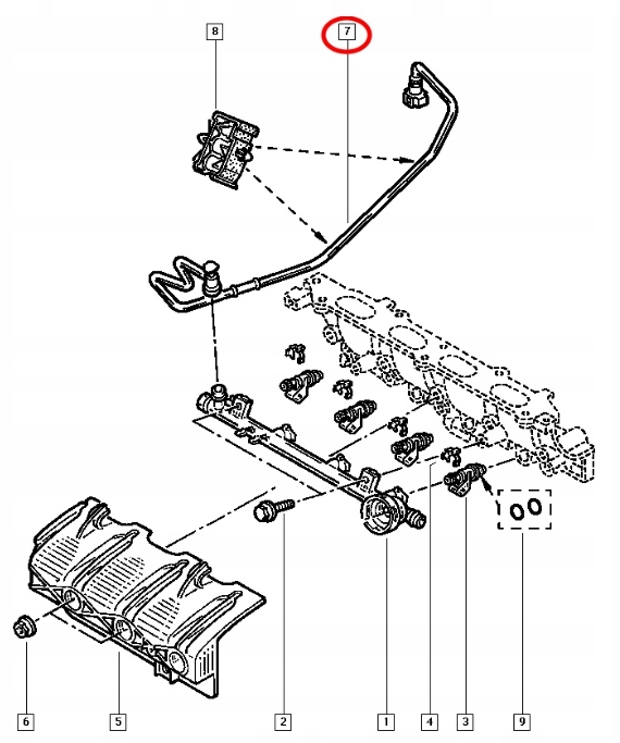 фото №13, Шланг топлива megane clio ii iii fluence kangoo duster 1.6 16v 8200139172