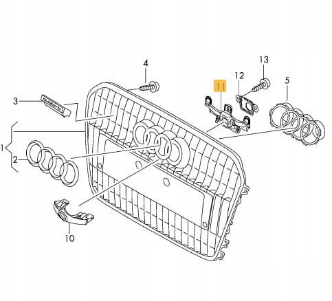 фото №7, Кронштейн передней камеры audi a6, a6 s-line 2011-14